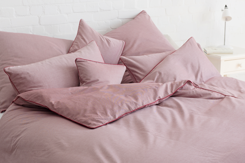 Bettwaescheserie Herringbone rot